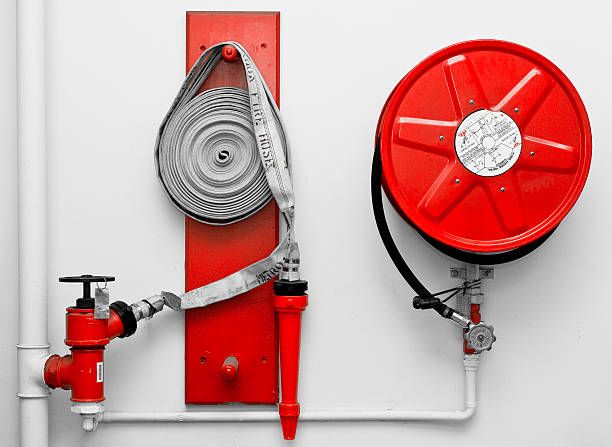 “Two fire hose reels, one old and one new.Related images:”